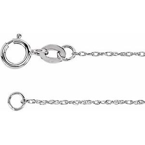 Sterling Silver Spring Ring Rope Chain, Length: 7 In, Width: 1 Mm