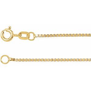 14K Yellow Gold Filled 7 In Spring Ring Polished Box Chain