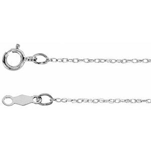 10K Yellow Or White Gold .75 mm Rope Chain