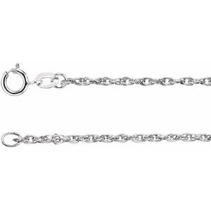 14K Yellow Gold Filled Or Rhodium-Plated Sterling Silver 1.5 Mm Spring Ring Polished Rope Chain