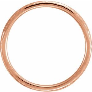14K Yellow Or White Or Rose Gold Or Sterling Silver Or Platinum Comfort-Fit Half Round Band