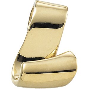 10K Yellow Gold 19.25 X 14.5 Mm Polished Freeform Slide Pendant