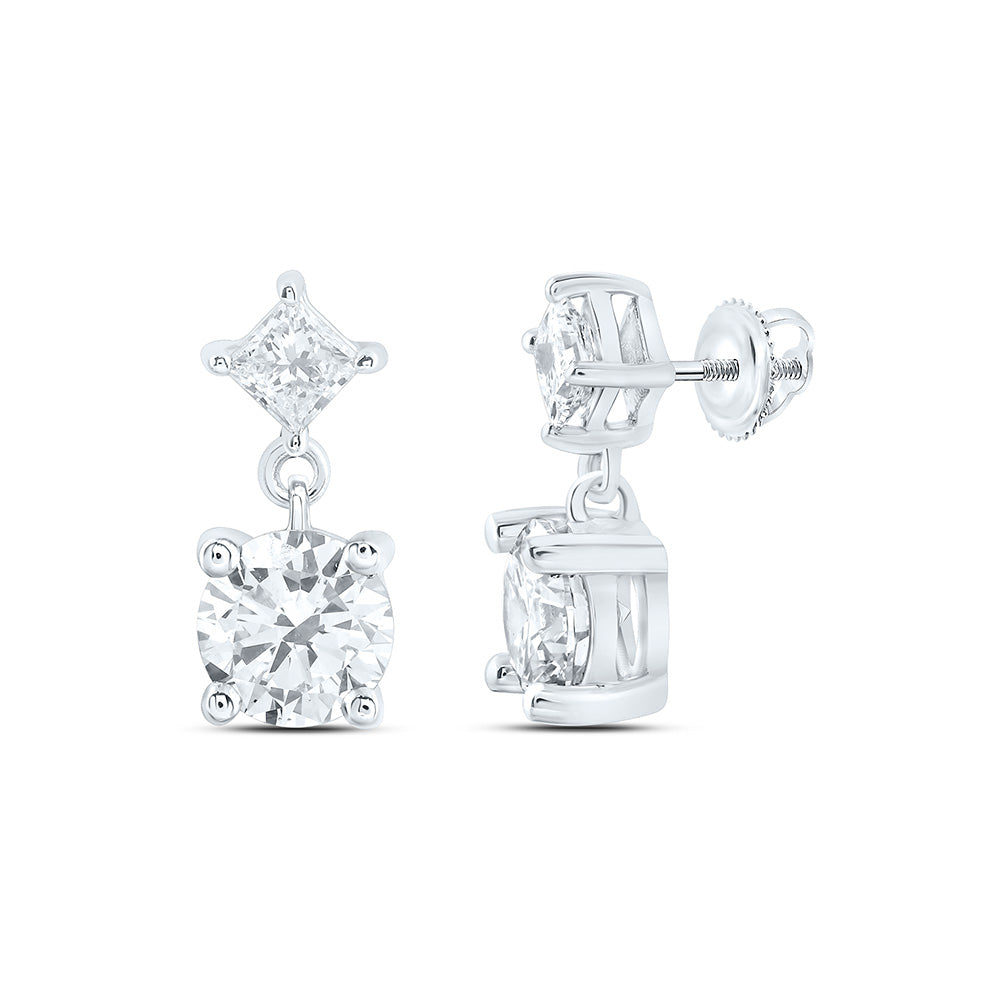 14K Yellow Or White Gold 1 1/2 Cttw Lab Grown Diamond Fashion Dangling Earring