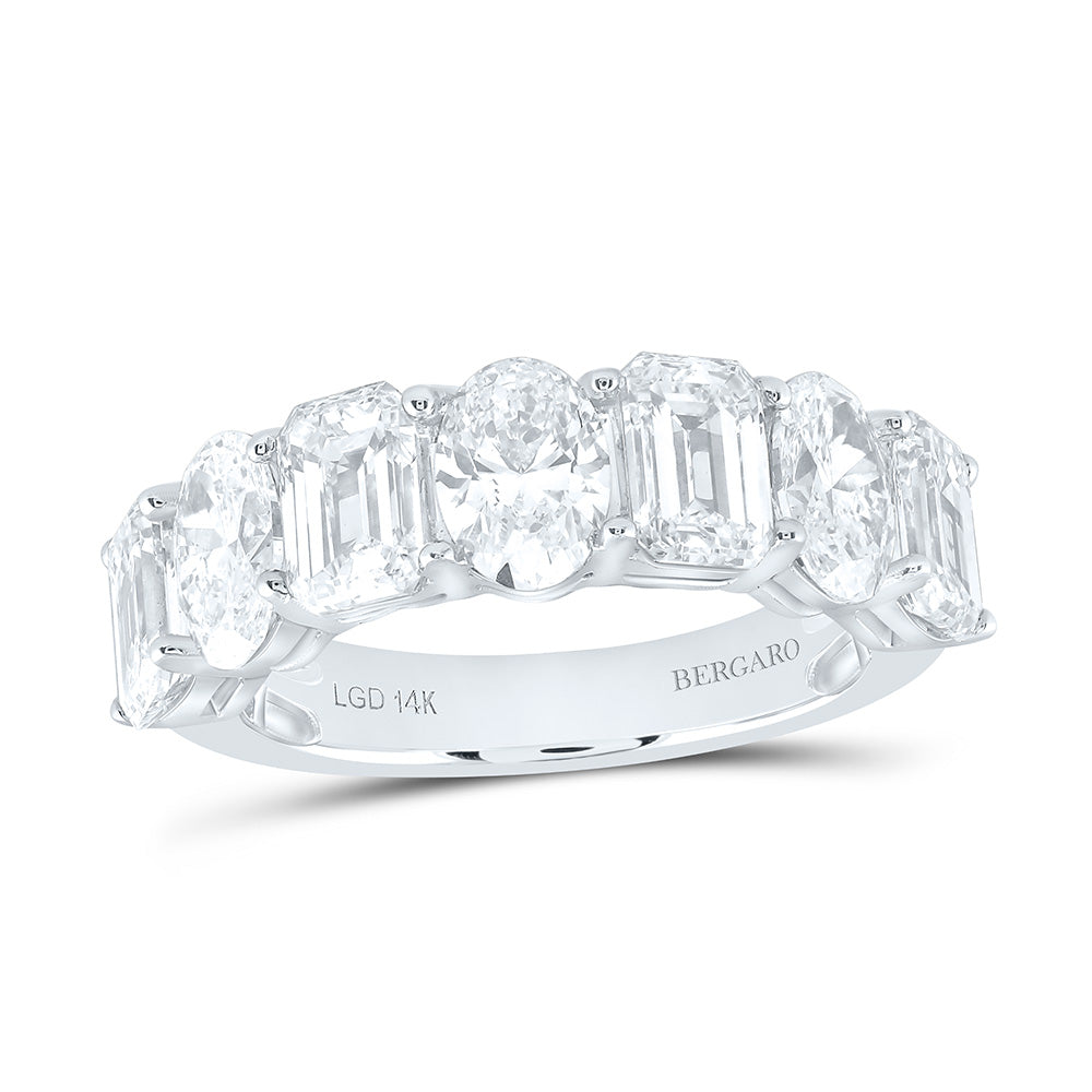14K Yellow Or White Gold 3 7/8 Cttw Lab Grown Diamond Fashion Band