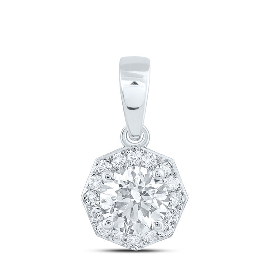 14K Yellow Or White Gold 1 Cttw Lab Grown Diamond Fashion Octagon Pendant