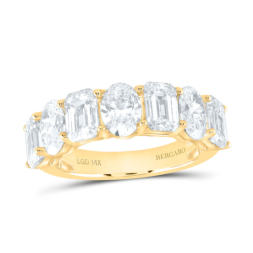 14K Yellow Or White Gold 3 7/8 Cttw Lab Grown Diamond Fashion Band