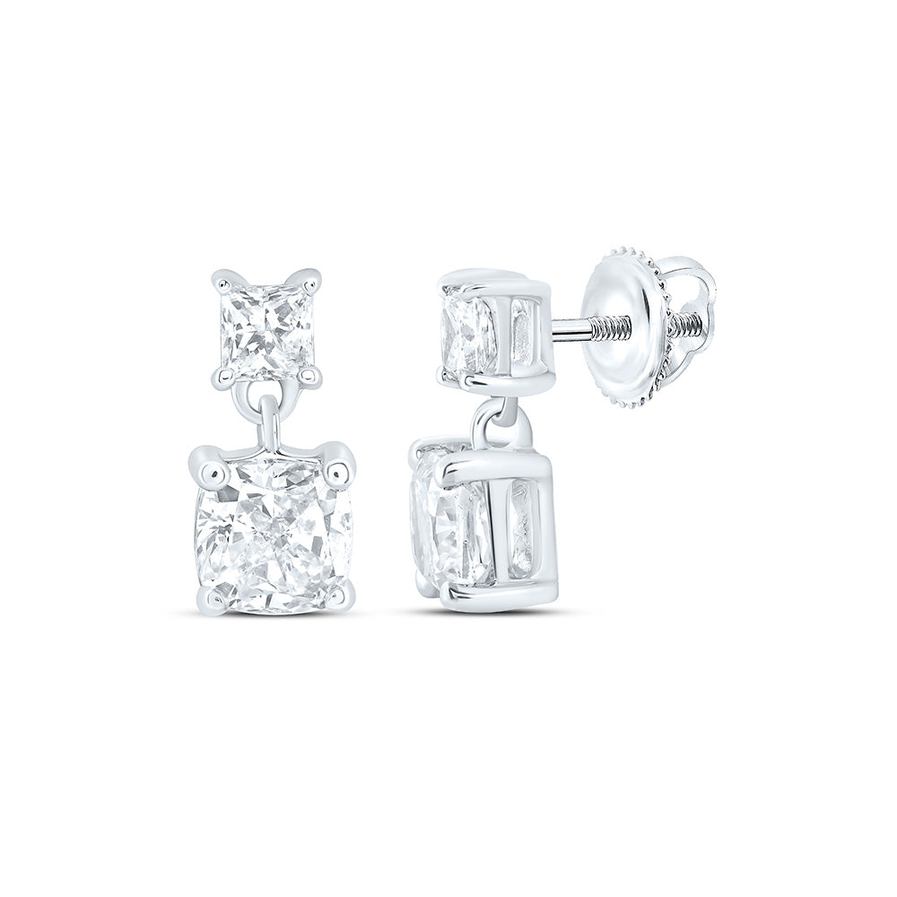 14K Yellow Or White Gold 1 1/3 Cttw Lab Grown Diamond Fashion Dangling Earring