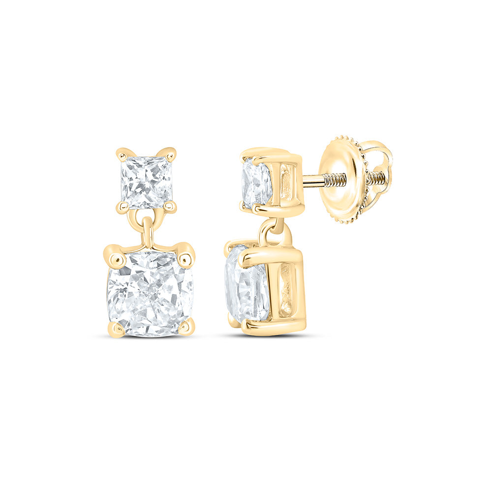 14K Yellow Or White Gold 1 1/3 Cttw Lab Grown Diamond Fashion Dangling Earring