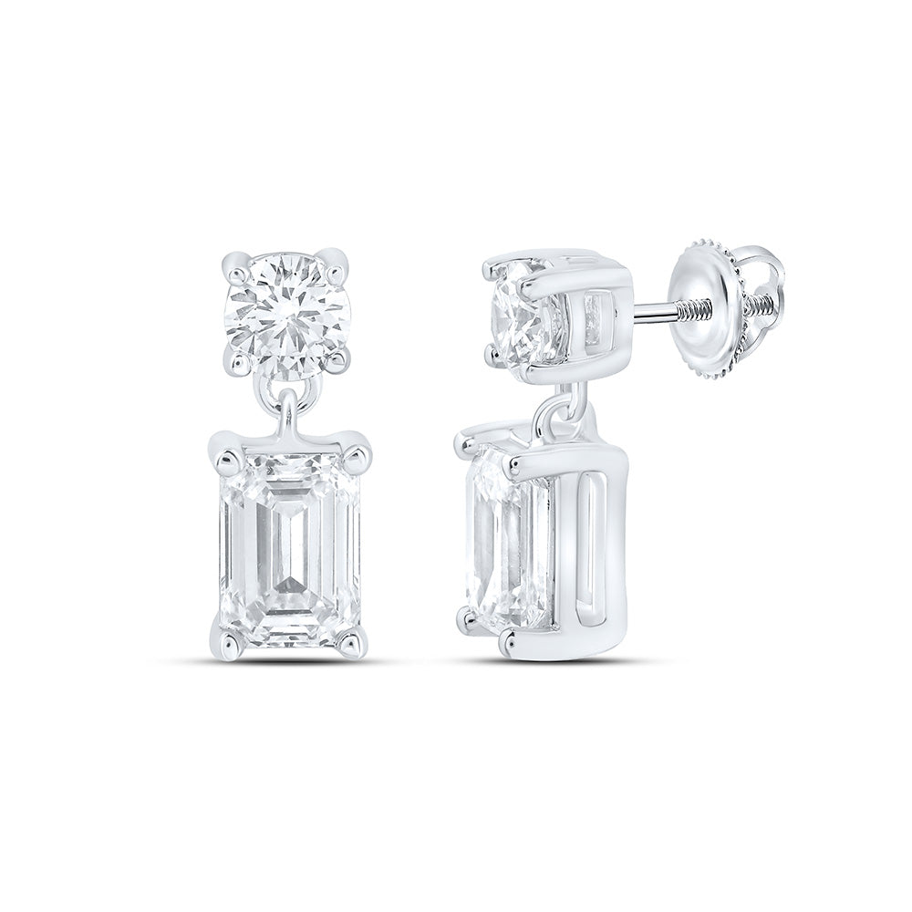 14K Yellow Or White Gold 1 1/3 Cttw Lab Grown Diamond Fashion Dangling Earring