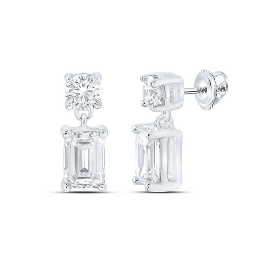 14K Yellow Or White Gold 1 1/3 Cttw Lab Grown Diamond Fashion Dangling Earring