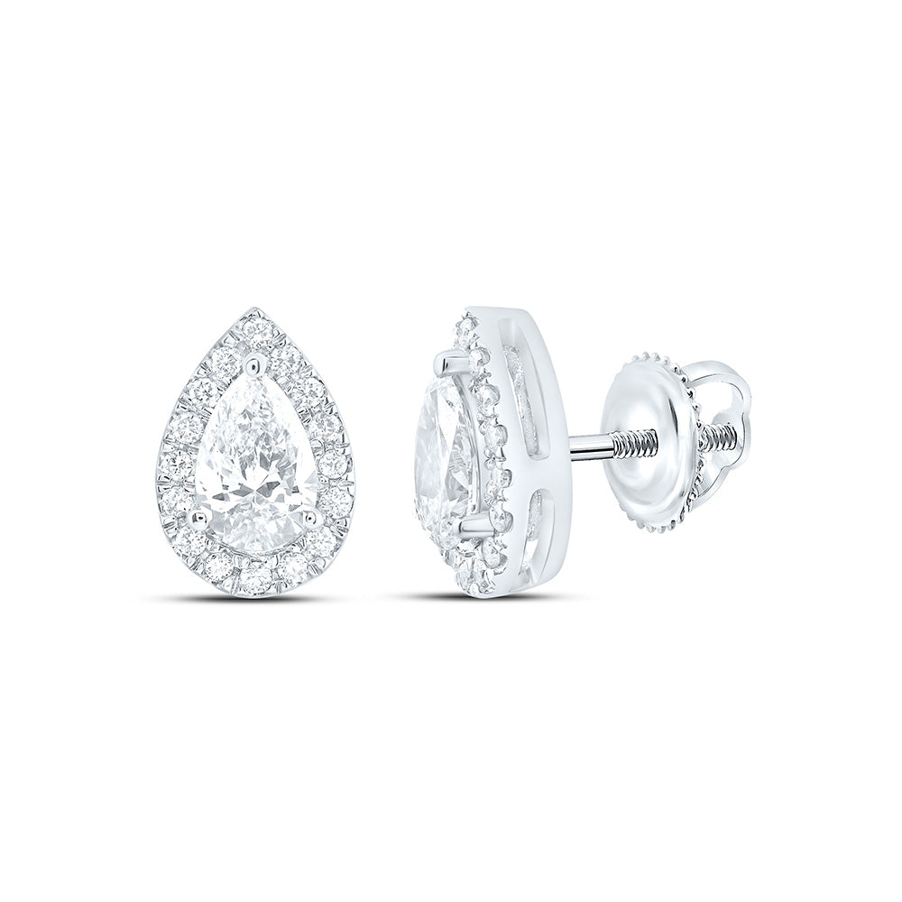 14K Yellow Or White Gold 3/4 Cttw Lab Grown Diamond Fashion Pear Earring