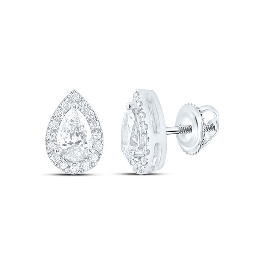 14K Yellow Or White Gold 3/4 Cttw Lab Grown Diamond Fashion Pear Earring
