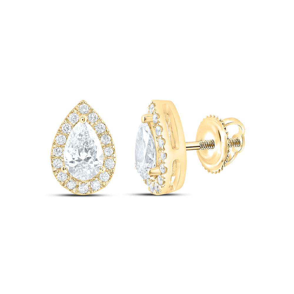 14K Yellow Or White Gold 3/4 Cttw Lab Grown Diamond Fashion Pear Earring