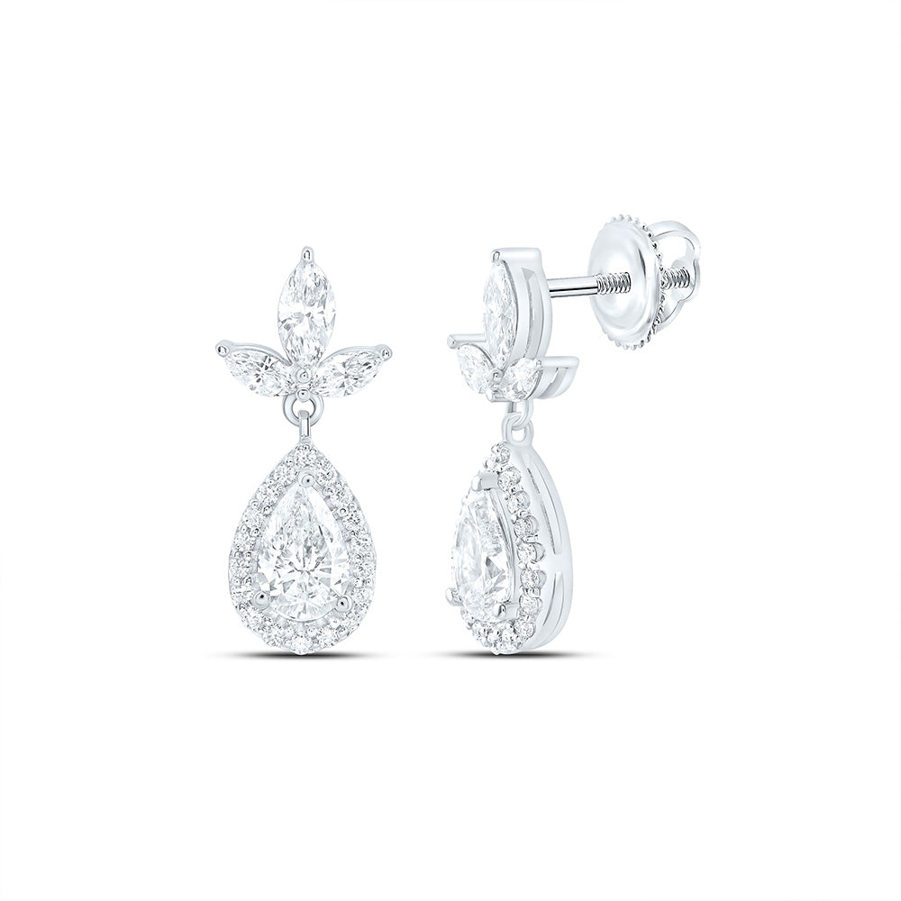 14K Yellow Or White Gold 1 3/4 Cttw Lab Grown Diamond Fashion Dangling Earring