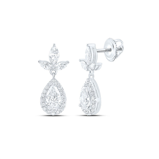 14K Yellow Or White Gold 1 3/4 Cttw Lab Grown Diamond Fashion Dangling Earring