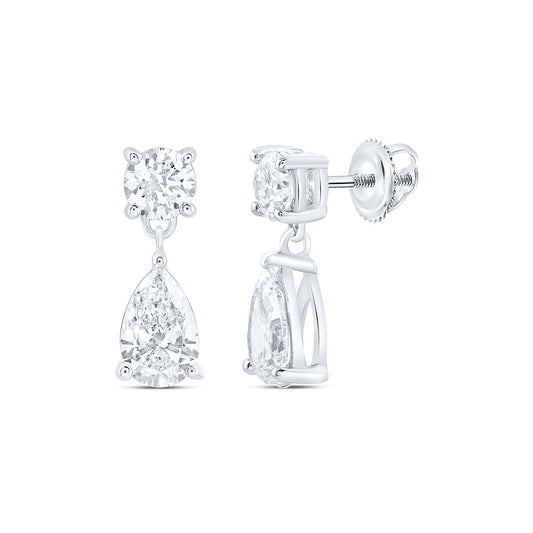 14K Yellow Or White Gold 1 1/2 Cttw Lab Grown Diamond Fashion Dangling Earring