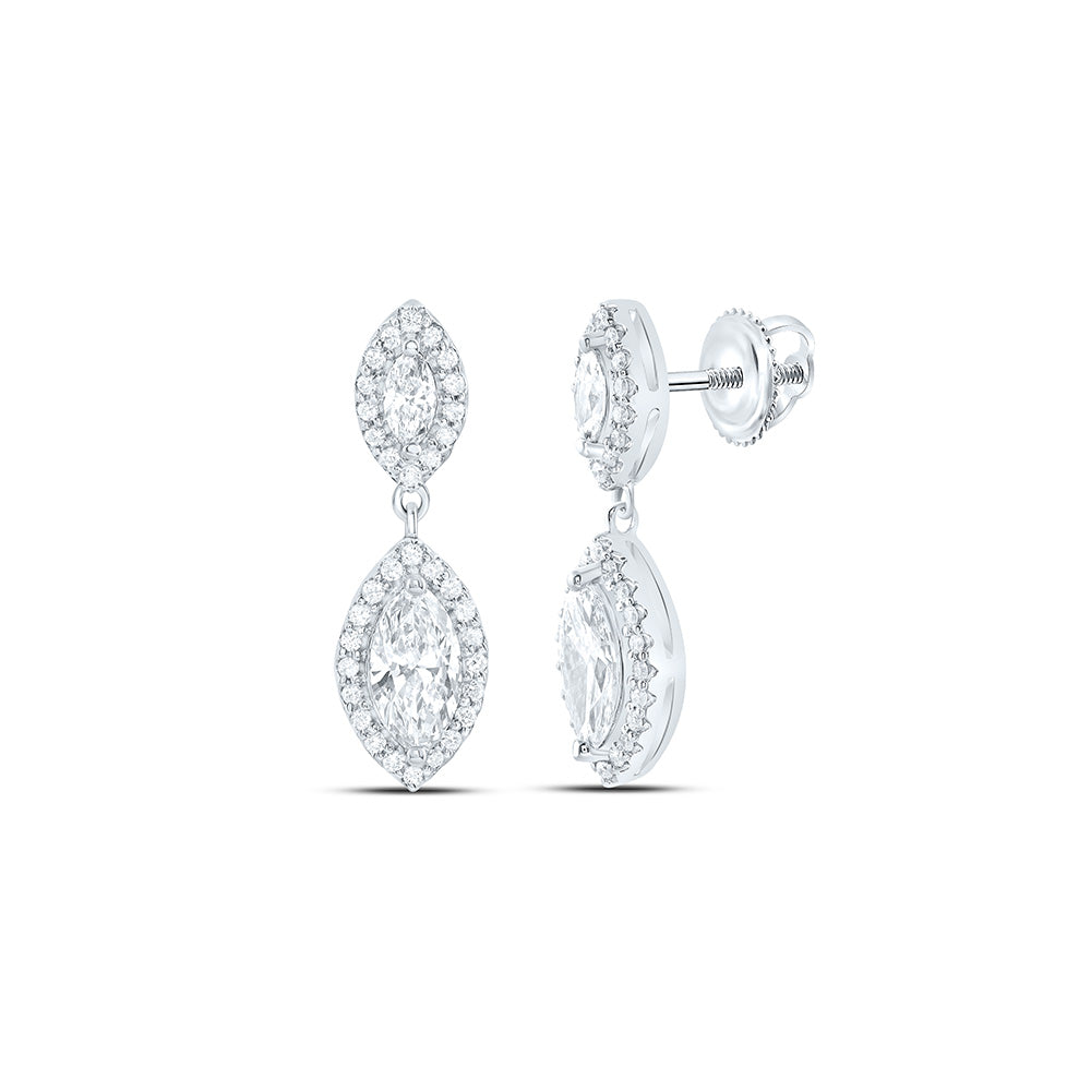 14K Yellow Or White Gold 1 3/4 Cttw Lab Grown Diamond Fashion Dangling Earring
