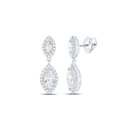 14K Yellow Or White Gold 1 3/4 Cttw Lab Grown Diamond Fashion Dangling Earring
