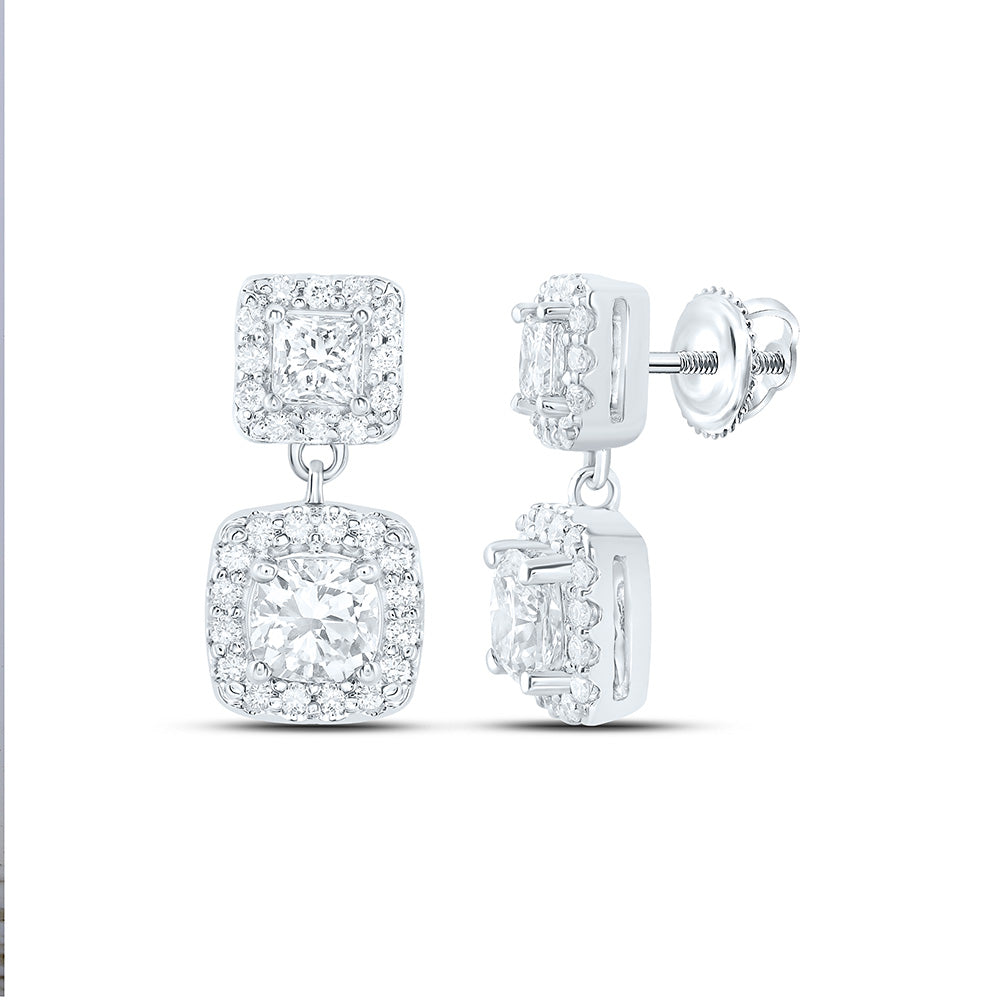 14K Yellow Or White Gold 1 3/4 Cttw Lab Grown Diamond Fashion Dangling Earring