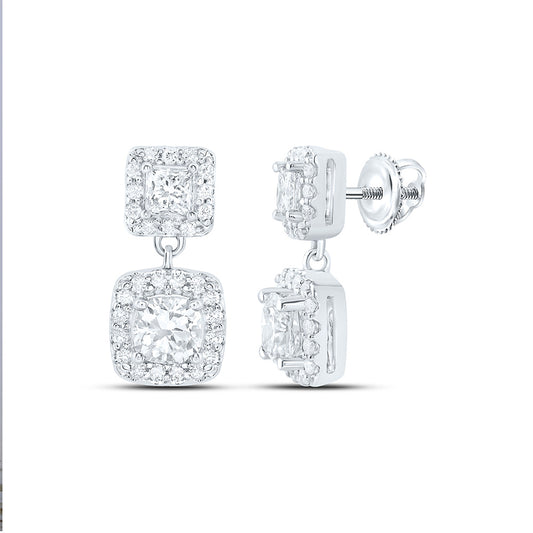 14K Yellow Or White Gold 1 3/4 Cttw Lab Grown Diamond Fashion Dangling Earring