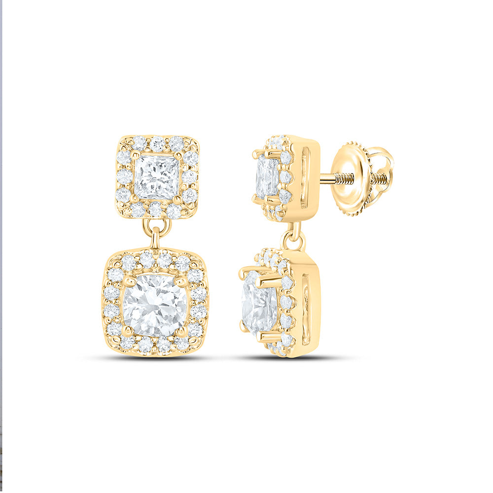 14K Yellow Or White Gold 1 3/4 Cttw Lab Grown Diamond Fashion Dangling Earring