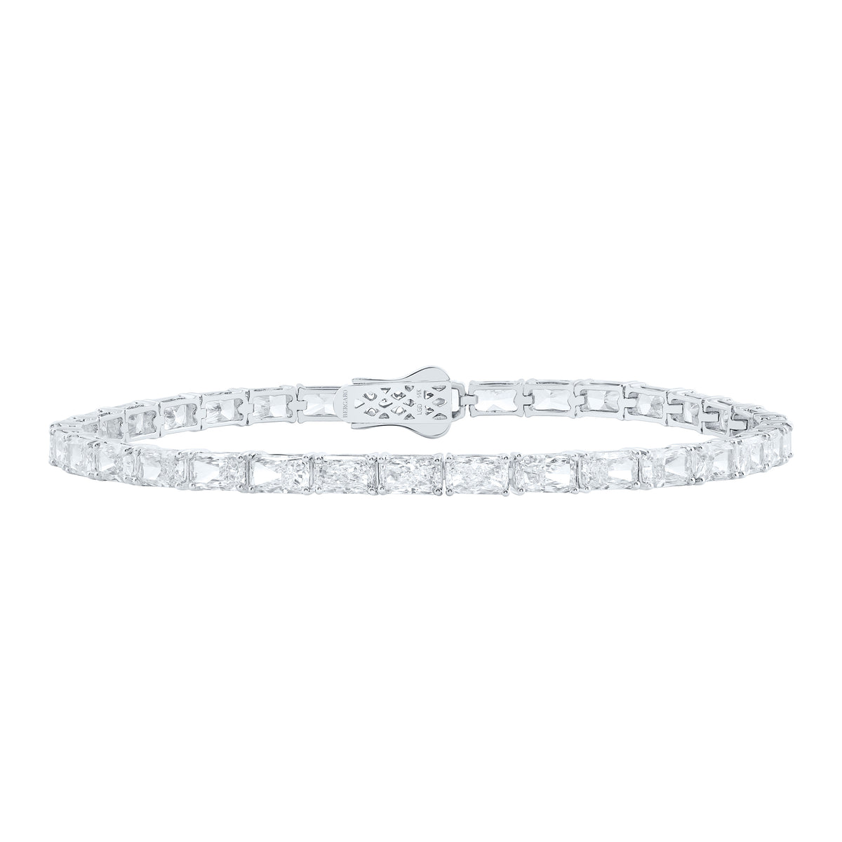 14K Yellow Or White Gold Lab Grown Diamond Fashion Radiant Bracelet (7 Inch)