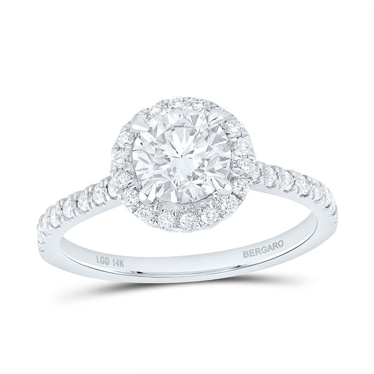 14K Yellow Or White Gold 1 1/2 Cttw Lab Grown Diamond 1 Cttw Center Round Engagement Ring