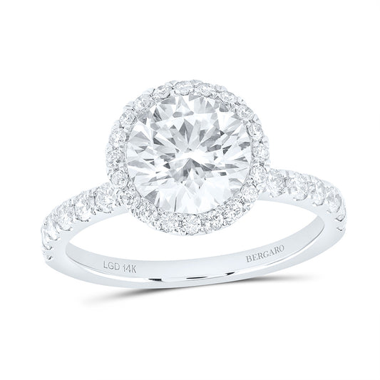 14K Yellow Or White Gold 2 3/4 Cttw Lab Grown Diamond 2 Cttw Center Round Engagement Ring