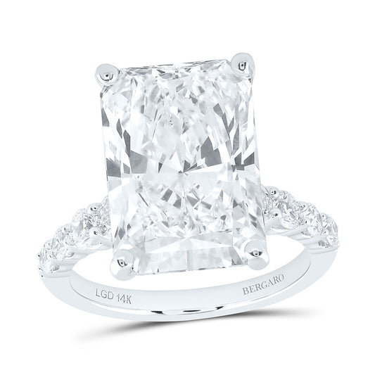 14K Yellow Or White Gold 11 Cttw Lab Grown Diamond 10 Cttw Center Radiant Engagement Ring