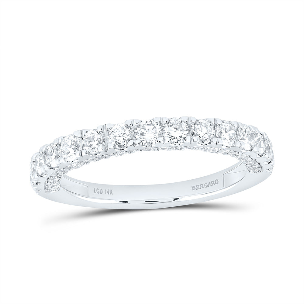 14K Yellow Or White Gold 1 Cttw Lab Grown Diamond Fashion Round Band