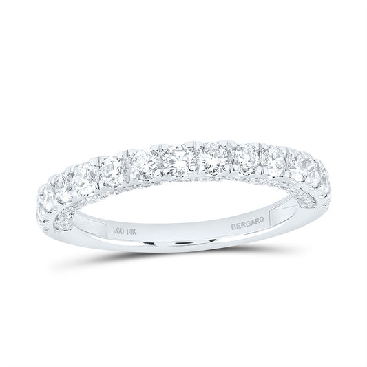 14K Yellow Or White Gold 1 Cttw Lab Grown Diamond Fashion Round Band