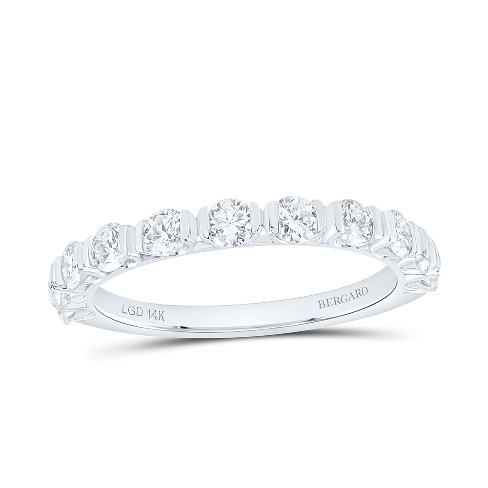 14K Yellow Or White Gold 1 Cttw Lab Grown Diamond Fashion Round Band