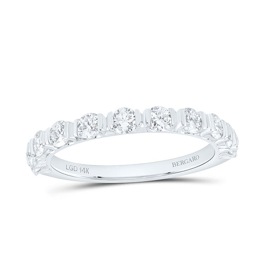 14K Yellow Or White Gold 1 Cttw Lab Grown Diamond Fashion Round Band