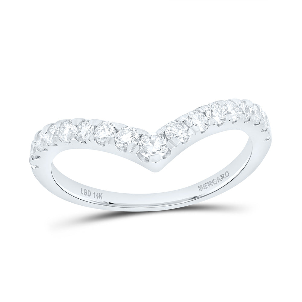 14K Yellow Or White Gold 1/2 Cttw Lab Grown Diamond Fashion Band