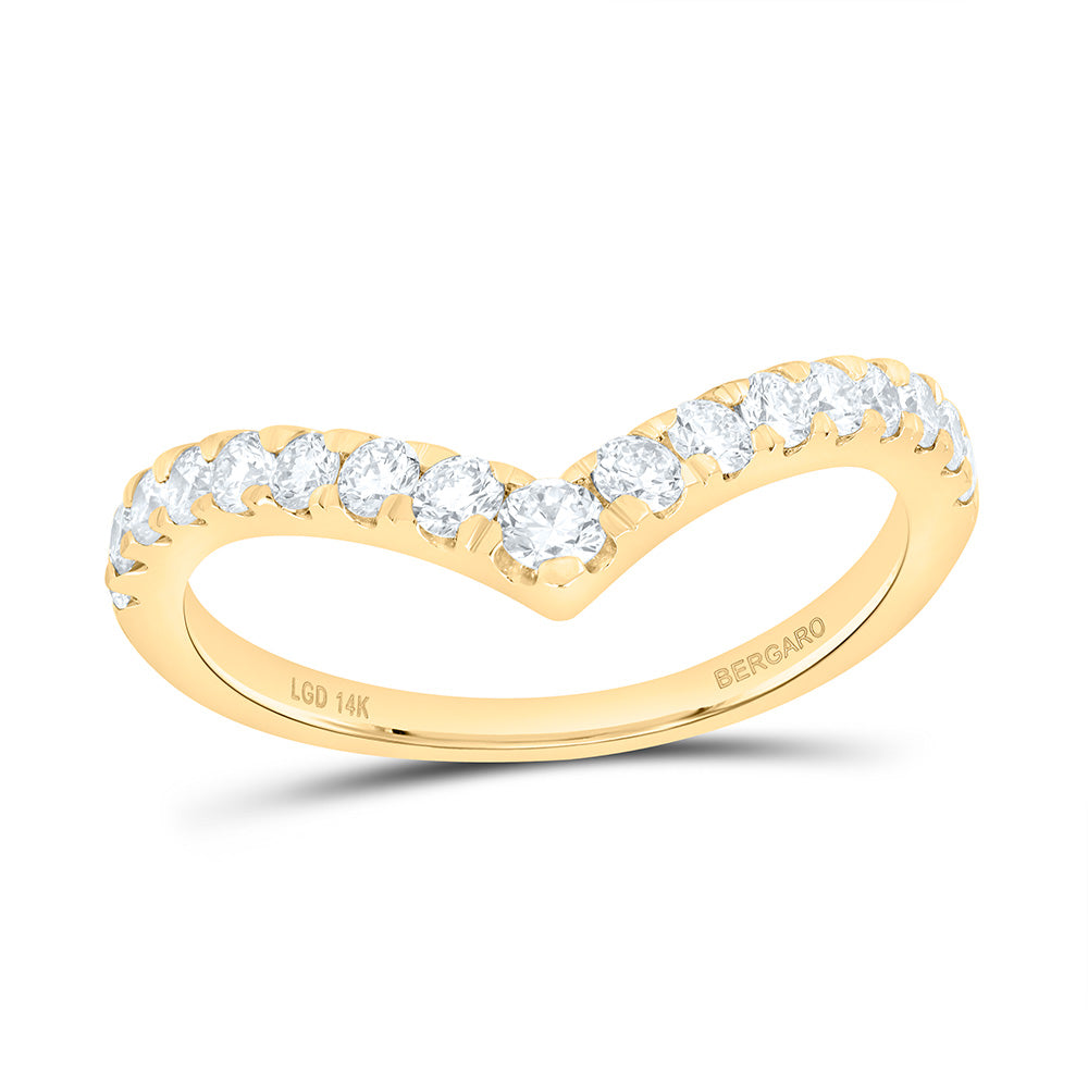 14K Yellow Or White Gold 1/2 Cttw Lab Grown Diamond Fashion Band