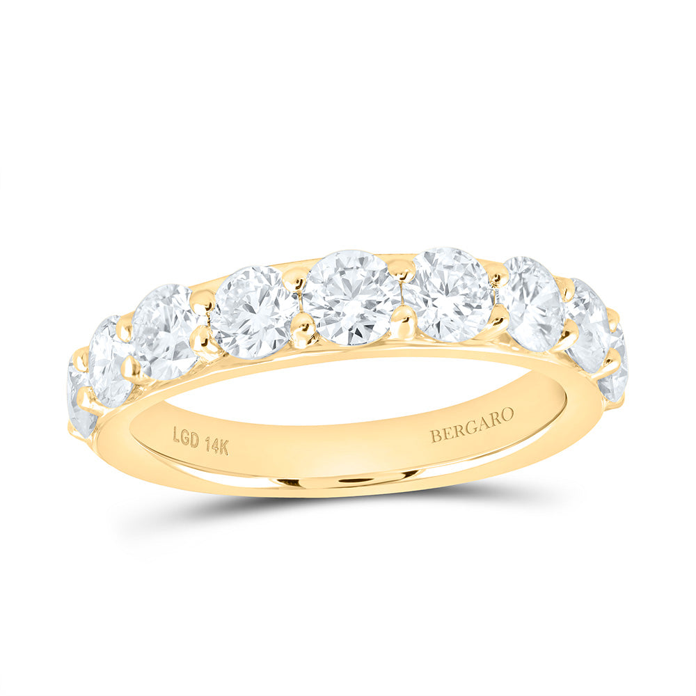 14K Yellow Or White Gold 2 Cttw Lab Grown Diamond Fashion Band