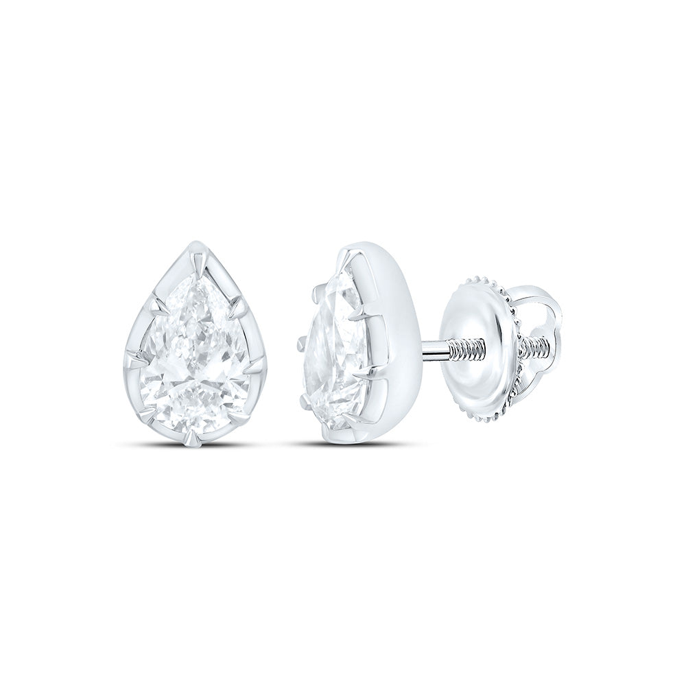 14K Yellow Or White Gold 1 Cttw Lab Grown Diamond Fashion Pear Earring