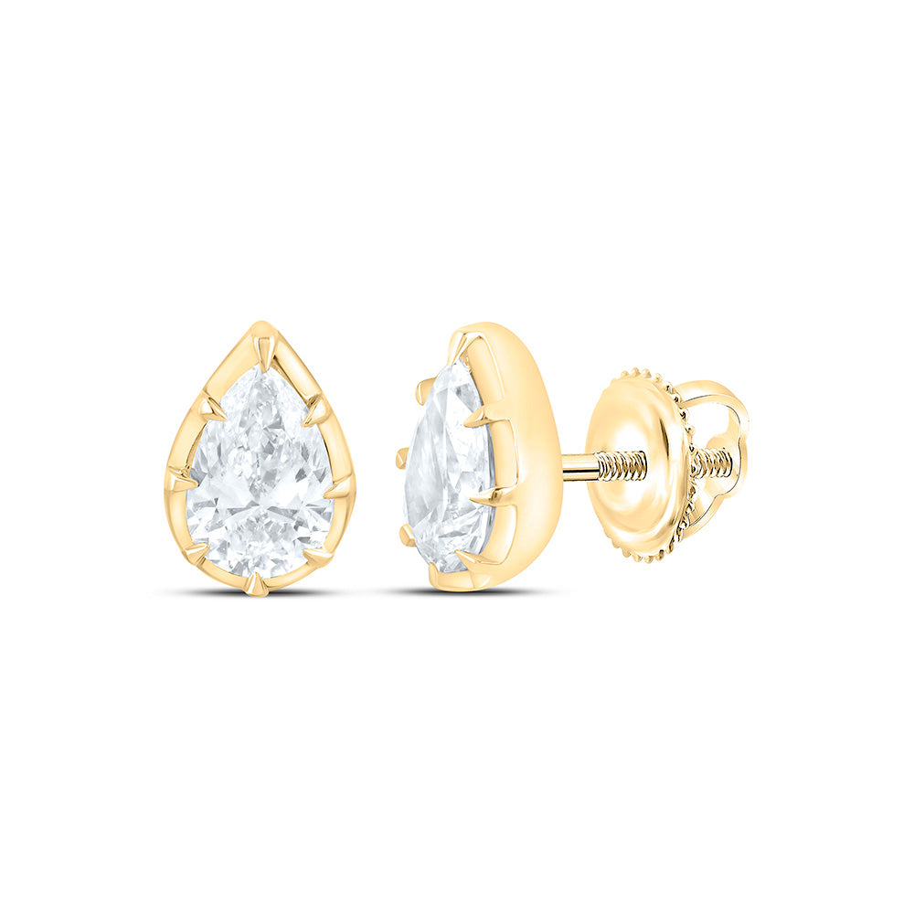 14K Yellow Or White Gold 1 Cttw Lab Grown Diamond Fashion Pear Earring