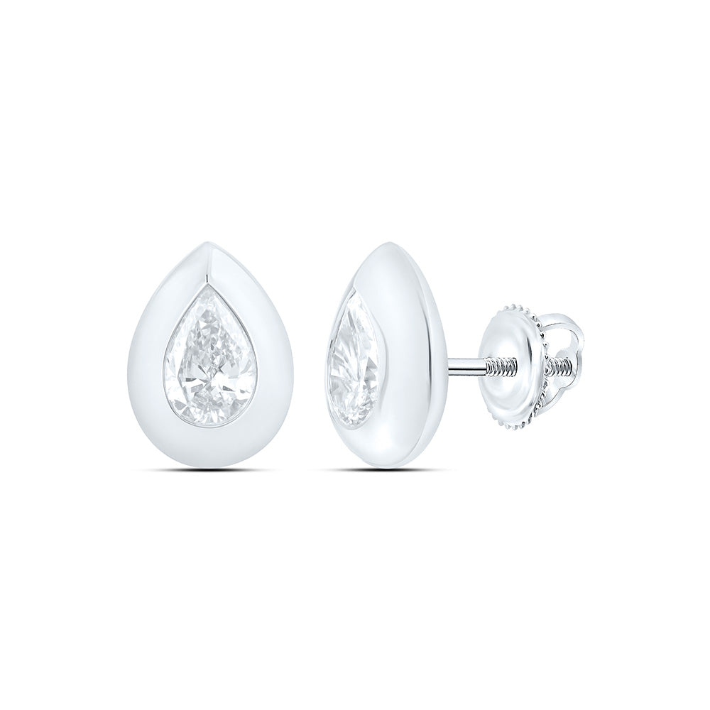 14K Yellow Or White Gold 1 Cttw Lab Grown Diamond Fashion Pear Earring