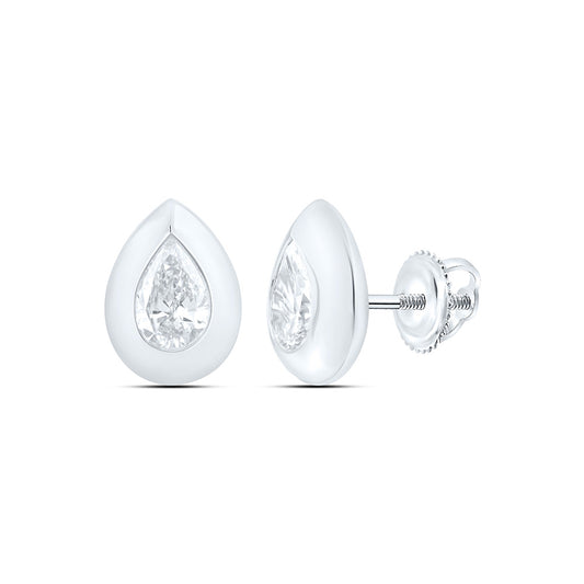 14K Yellow Or White Gold 1 Cttw Lab Grown Diamond Fashion Pear Earring