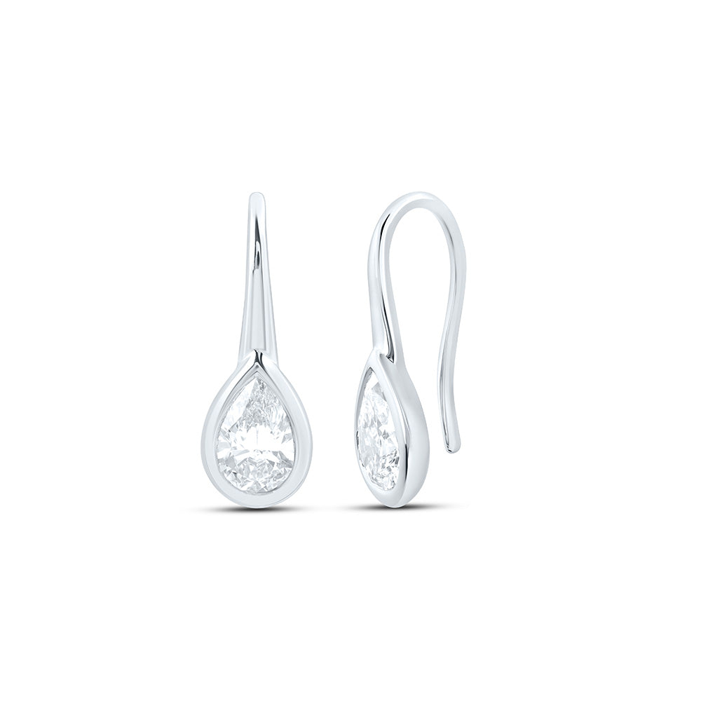 14K Yellow Or White Gold 2 Cttw Lab Grown Diamond Fashion Pear Earring