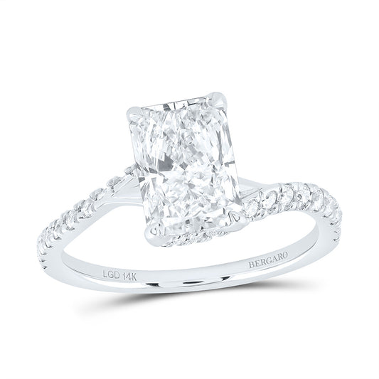 14K Yellow Or White Gold 2 1/3 Cttw Lab Grown Diamond 2 Cttw Center Radiant Engagement Ring