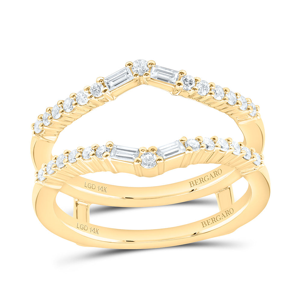 14K Yellow Or White Gold 3/8 Cttw Lab Grown Diamond Fashion Enhancer Ring