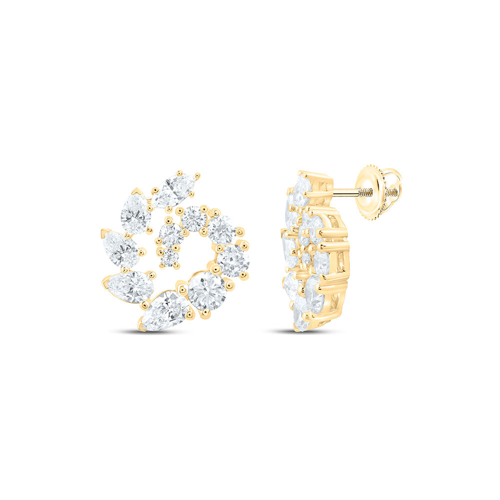 14K Yellow Or White Gold 3 Cttw Lab Grown Diamond Fashion Earring