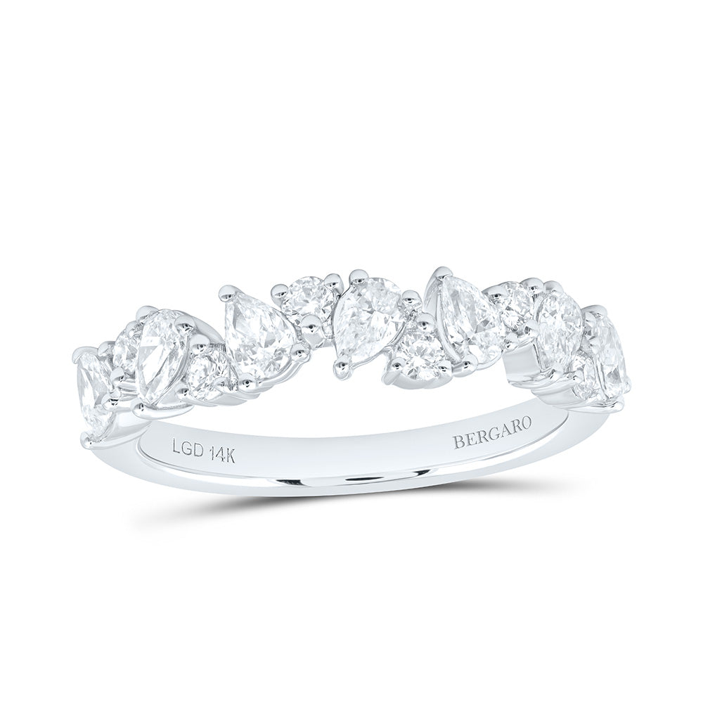 14K Yellow Or White Gold 3/4 Cttw Lab Grown Diamond Fashion Band