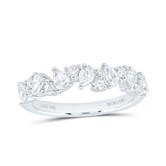 14K Yellow Or White Gold 3/4 Cttw Lab Grown Diamond Fashion Band