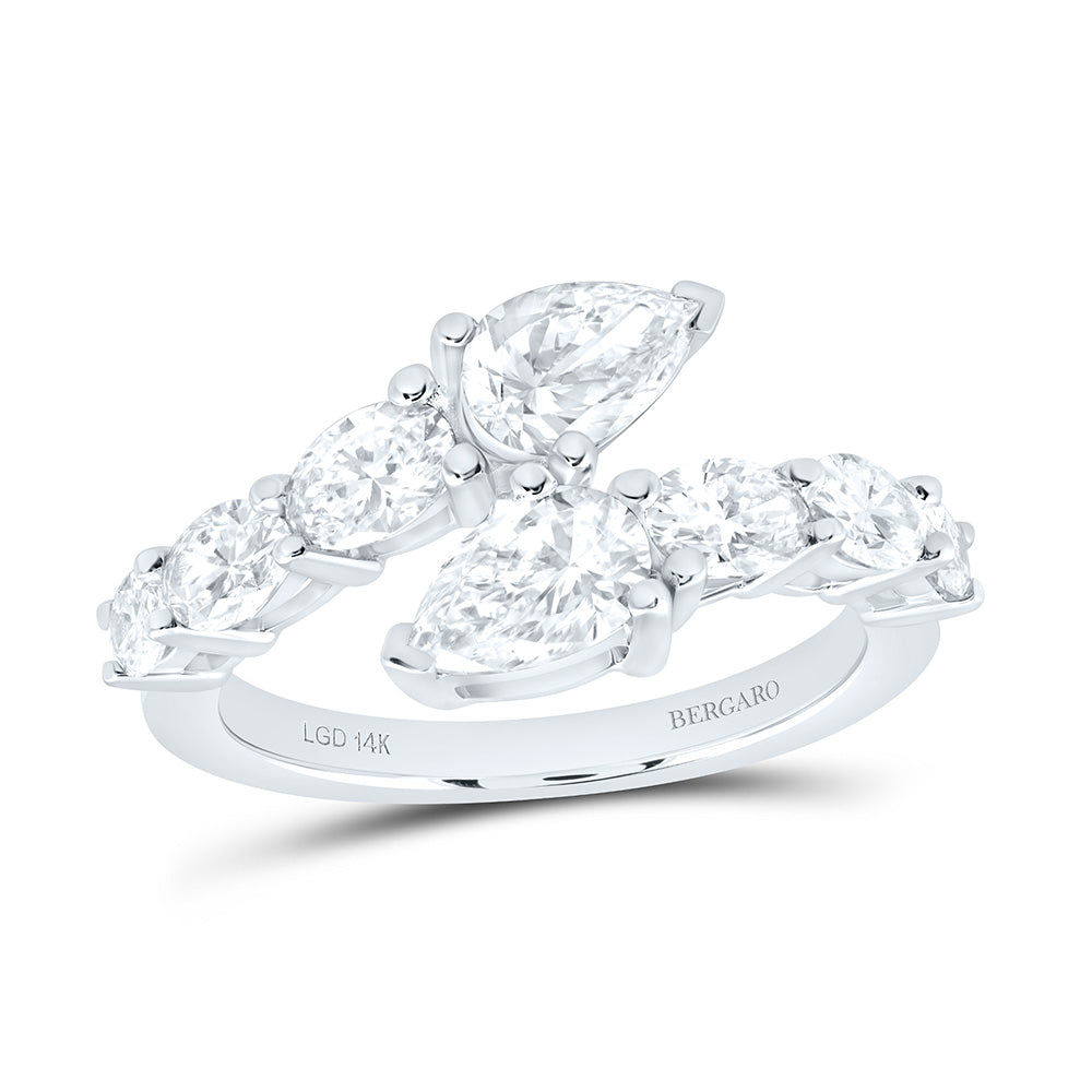 14K Yellow Or White Gold 2 Cttw Lab Grown Diamond Fashion Ring