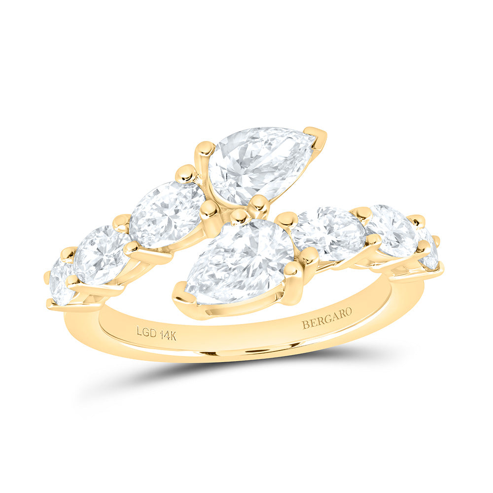 14K Yellow Or White Gold 2 Cttw Lab Grown Diamond Fashion Ring