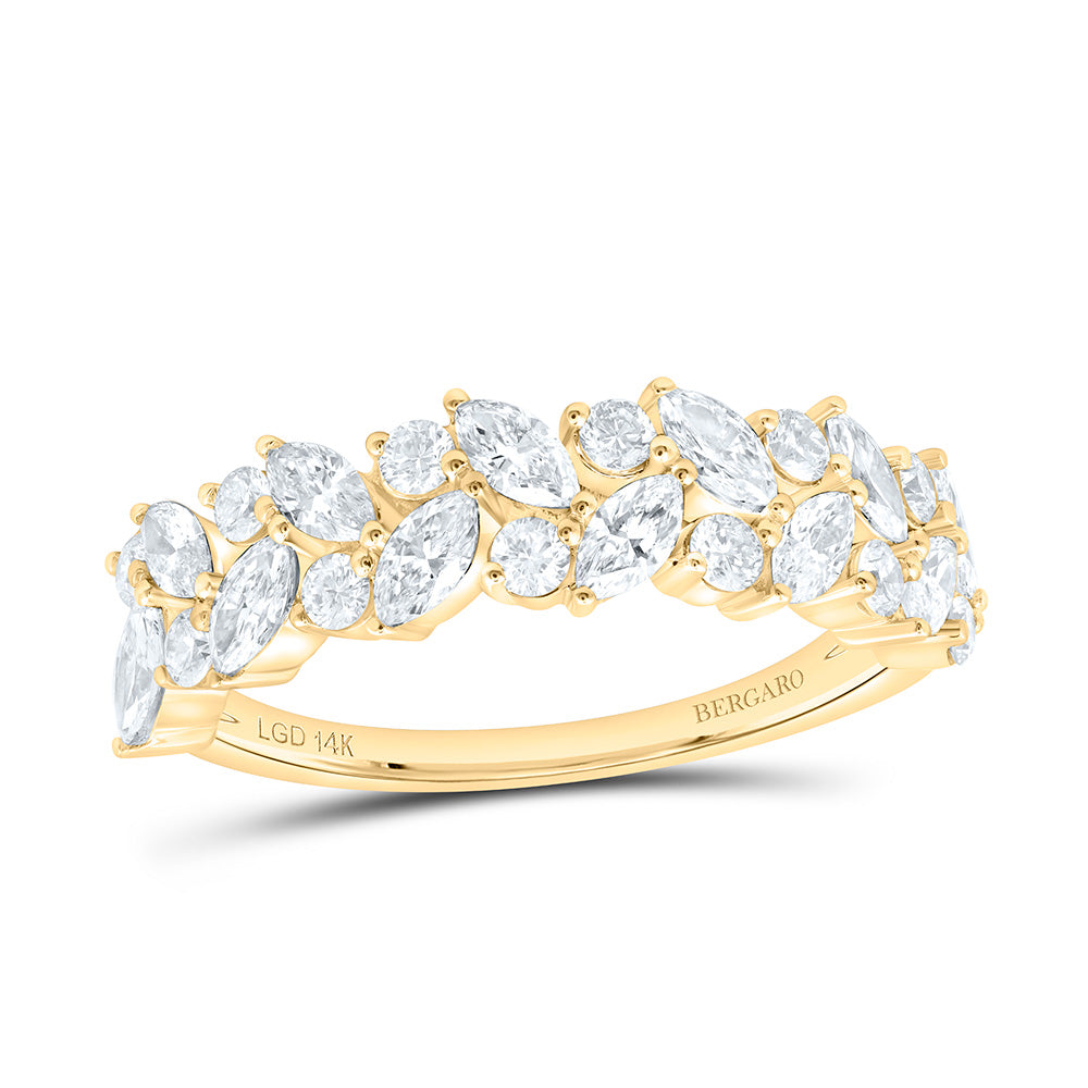 14K Yellow Or White Gold 1 Cttw Lab Grown Diamond Fashion Band