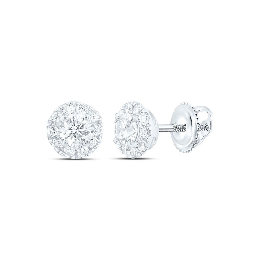 14K Yellow Or White Gold 1/2 Cttw Lab Grown Diamond Fashion Round Earring